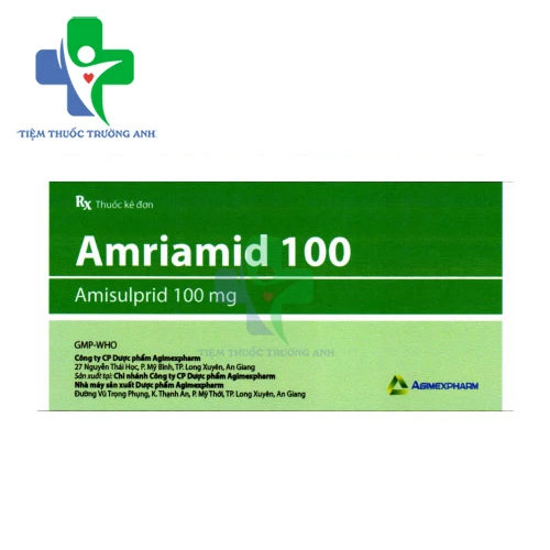 Amriamid 100 Agimexpharm - Thuốc điều trị bệnh tâm thần phân liệt