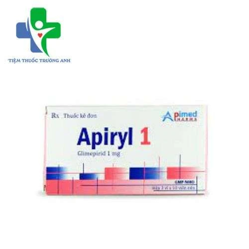 Apiryl 1 Apimed - Điều trị đái tháo đường không phụ thuộc insulin