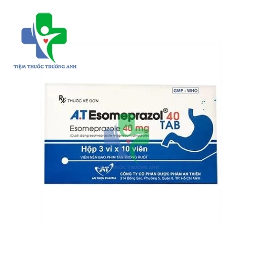 A.T Esomeprazol 40 tab - Thuốc điều trị viêm dạ dày - thực quản hiệu quả