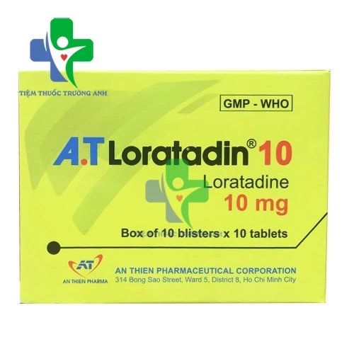 A.T Loratadin 10 (Hộp 10 vỉ) - Thuốc điều trị dị ứng hiệu quả