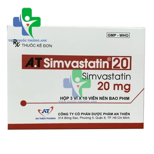 A.T Simvastatin 20 - Thuốc điều trị tăng cholesterol hiệu quả