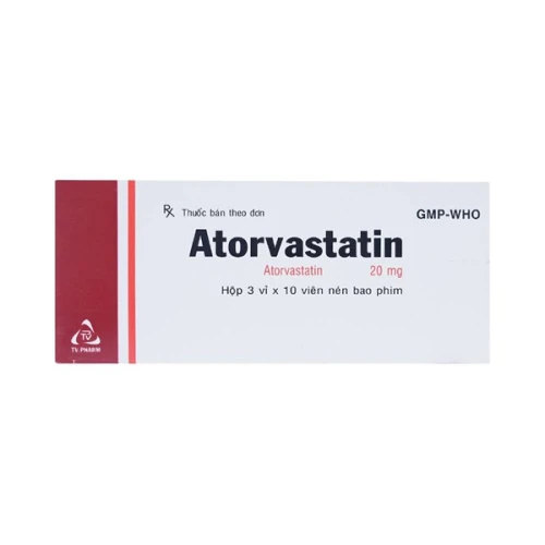 Atorvastatin 20Mg Tvp 3 Vỉ x 10 Viên