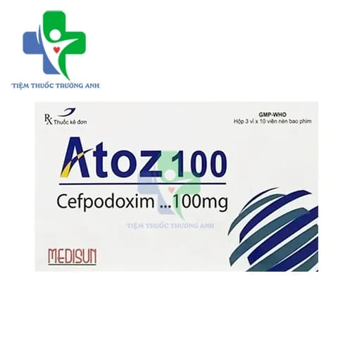 Atoz 100 Medisun - Thuốc điều trị nhiễm khuẩn của Việt Nam