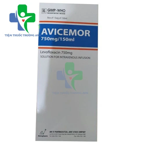 Avicemor 750mg/150ml Amvipharm - Thuốc điều trị nhiễm khuẩn dạng tiêm