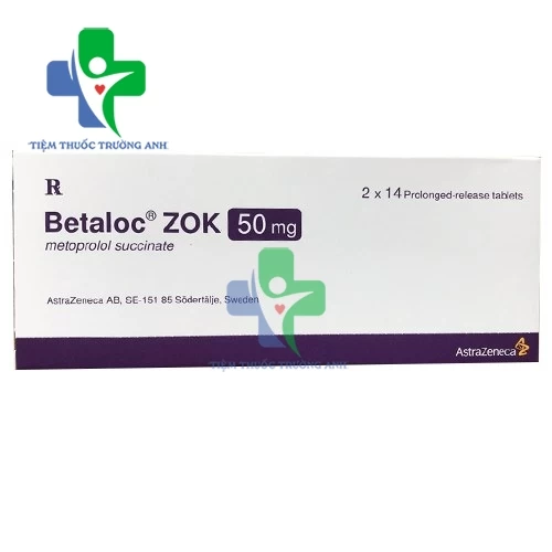 Betaloc Zok 50mg AstraZeneca - Thuốc điều trị tăng huyết áp