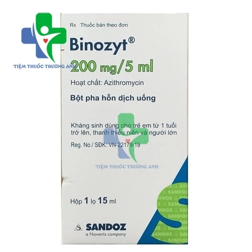 Binozyt 200mg/5ml - Hỗ trợ điều trị nhiễm khuẩn hiệu quả