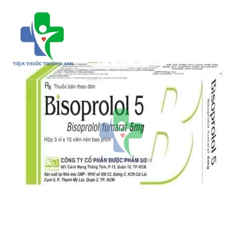 Bisoprolol 5 F.T.Pharma - Điều trị triệu chứng tăng huyết áp