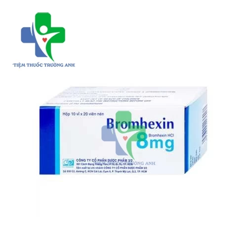 Bromhexin 8mg Khapharco (200 viên)