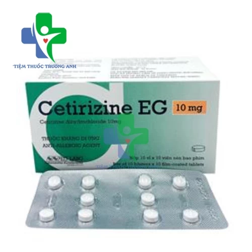 Cetirizine EG 10mg Tab - Thuốc điều trị viêm mũi dị ứng hiệu quả