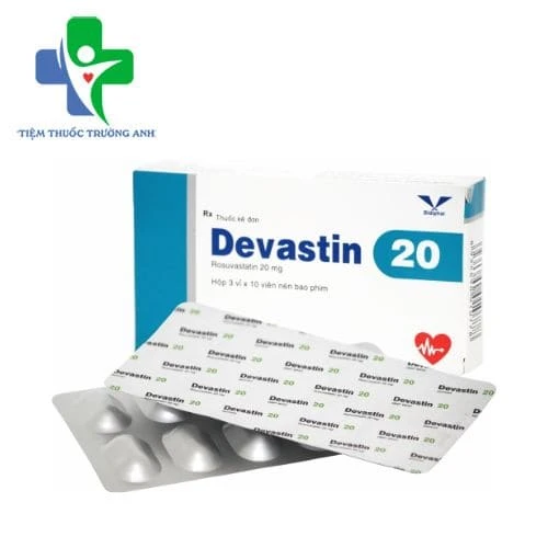 Devastin 20 Bidiphar - Hỗ trợ trường hợp tăng cholesterol máu nguyên phát