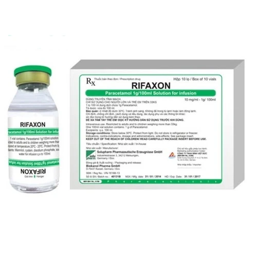 Dịch truyền Rifaxon 1g/100ml - Hỗ trợ giảm đau, hạ sốt hiệu quả