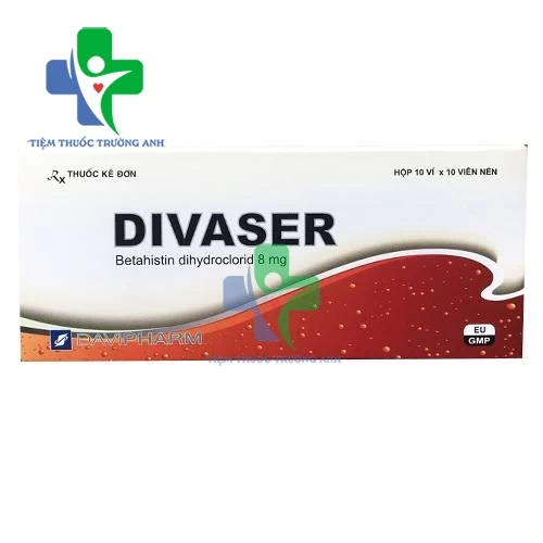 Divaser 8mg - Thuốc điều trị chóng mặt, nhức đầu hiệu quả 