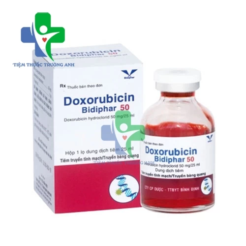 Doxorubicin Bidiphar 50 - Điều trị ung thư phổi tế bào nhỏ