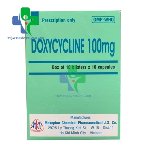 Thuốc kháng sinh Doxycycline Mekophar 100mg hộp 100 viên