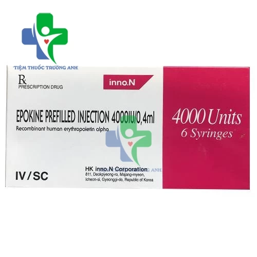 Epokine Prefilled injection 4000 IU/0,4 ml CJ Healthcare - Giúp điều trị thiếu máu hiệu quả