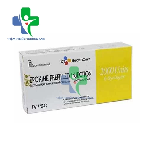 Epokine Prefilled Injection 2000Units/0.5ml - Thuốc dùng cho bệnh nhân thiếu máu trong quá trình điều trị