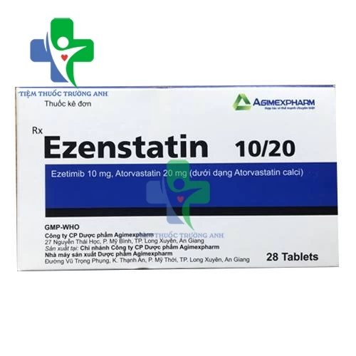 Ezenstatin 10/20 Agimexpharm - Thuốc làm giảm cholesterol máu