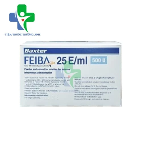 Feiba 25E/ml 500IU Baxter - Thuốc điều trị chảy máu