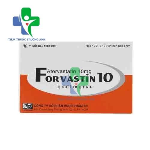 Forvastin 10 F.T Pharma - Cải thiện mức độ cholesterol toàn phần