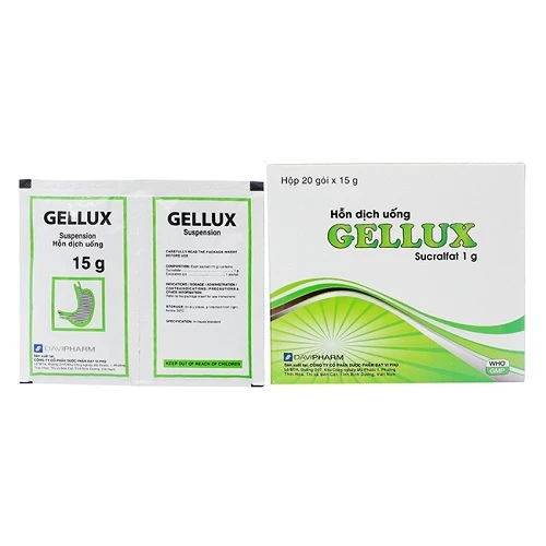 Gellux Sucralffate 15g - Thuốc điều trị viêm loét dạ dày, tá tràng