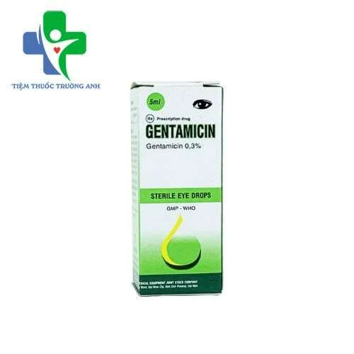 Gentamicin 0,3% 5ml Bidiphar - Điều trị các bệnh ở cấu trúc ngoài mắt