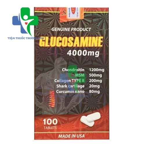 Glucosamine 4000mg - Điều trị các bệnh xương khớp hiệu quả của Mỹ