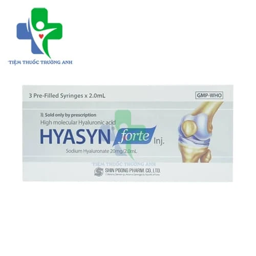 Hyasyn Forte 20mg/2ml - Thuốc điều trị viêm khớp gối của Hàn Quốc