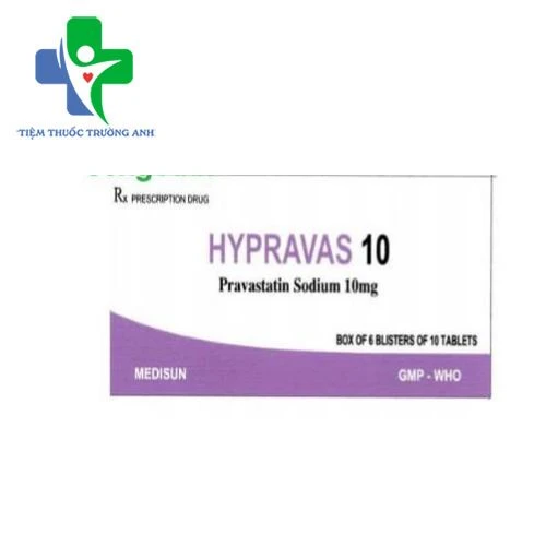 Hypravas 10 Medisun - Điều trị hiệu quả tình trạng tăng cholesterol máu