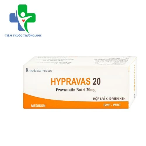 Hypravas 20 Medisun -  Điều trị các bệnh tăng lipid máu