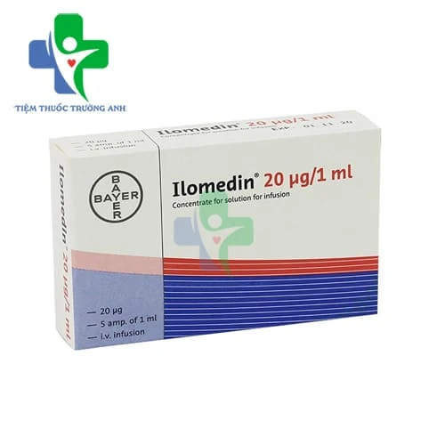 Ilomedin 20mcg/1ml Bayer - Thuốc điều trị triệu chứng tắc động mạch ngoại vi