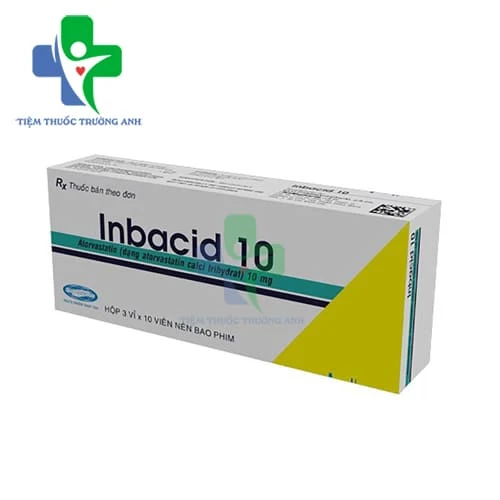 Inbacid 10 Savipharm - Thuốc điều trị tăng cholesterol huyết