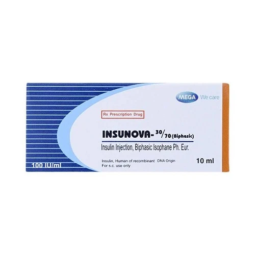 Insunova 30/70 100IU/1ml Inj.10ml - Thuốc điều trị bệnh tiểu đường của Ấn Độ