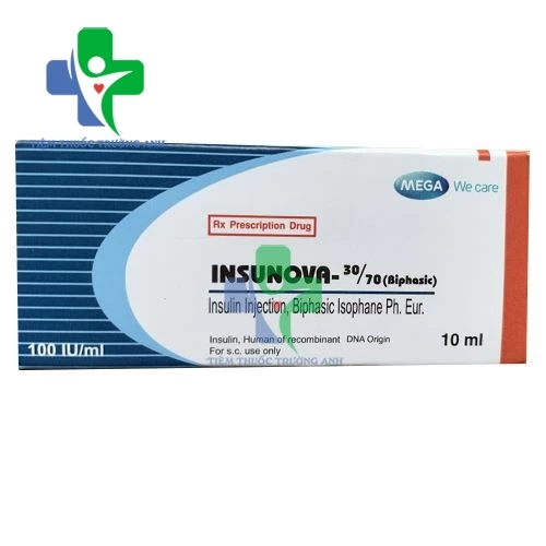 Insunova 30/70 100IU/1ml Inj.10ml - Thuốc điều trị bệnh tiểu đường của Ấn Độ