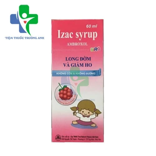 Izac Syrup Chai 60ml Nakorn Patana - Thuốc tiêu chất nhầy đường hô hấp