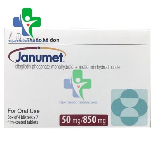 Janumet 50/850mg - Thuốc điều trị đái tháo đường hiệu quả