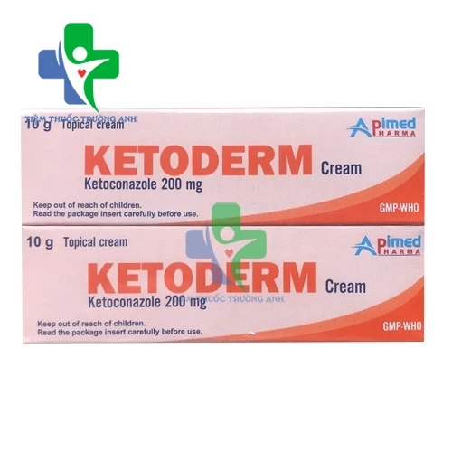 Ketoderm 10g Apimed - Hỗ trợ điều trị nhiễm nấm ngoài da ở người lớn (10 hộp)