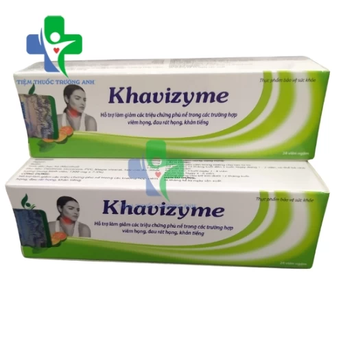 Khavizyme - Hỗ trợ giảm phù nề khi bị đau rát họt, khàn tiếng hiệu quả