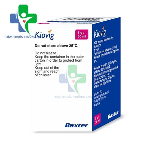 Kiovig 100 mg/ml - Thuốc điều hòa miễn dịch của Bỉ