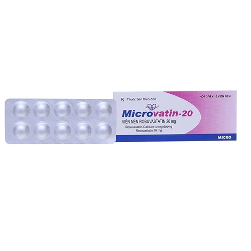 Microvatin 20 - Thuốc điều trị tăng mỡ máu và rối loạn lipid máu hỗn hợp