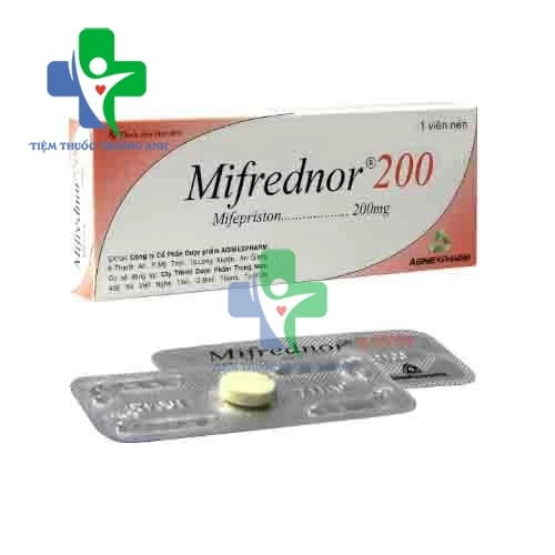 Mifrednor 200 Agimexpharm - Ngừa thai và ngăn chặn sự rụng trứng