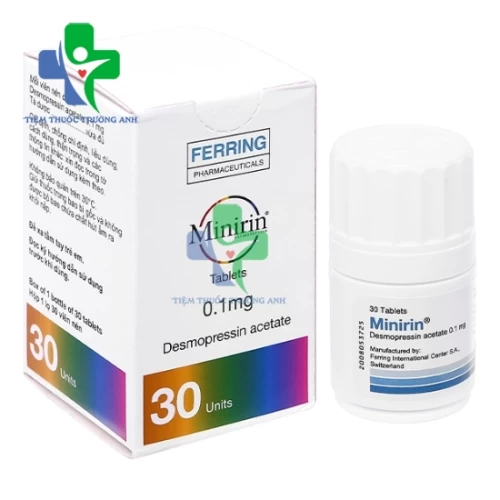 Minirin Tab.0.1mg - Thuốc kiểm soát đái nhiều, uống nhiều hiệu quả