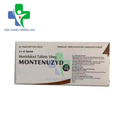 Montenuzyd 10mg Cadila - Thuốc điều trị hỗ trợ bệnh hen mạn tính