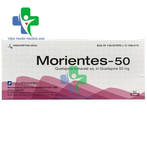 Morientes 50mg - Thuốc điều trị trầm cảm, tâm thần phân liệt của Davipharm