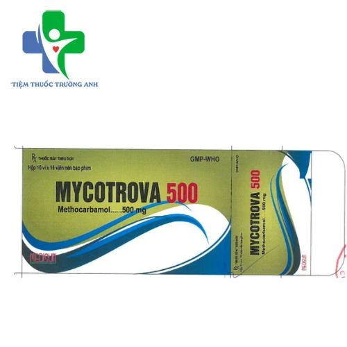 Mycotrova 500 Medisun - Giảm đau liên quan co thắt cơ xương