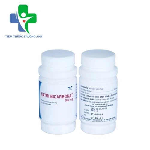Natri bicarbonat 500mg Bidiphar - Giảm các triệu chứng trong nhiễm trùng tiết niệu