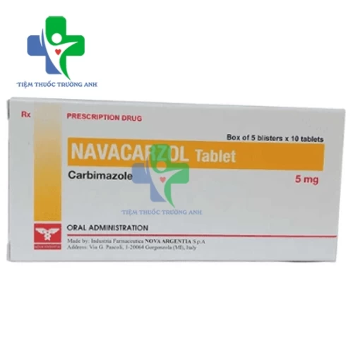 Navacarzol 5mg - Thuốc điều trị rối loạn tuyến giáp hiệu quả của Italy