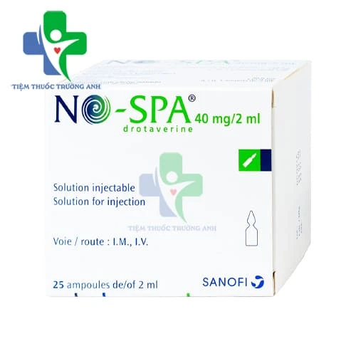 No-Spa 40mg/2ml Sanofi - Thuốc trị hội chứng ruột kích thích