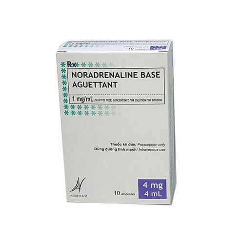 Noradrenaline Base Aguettant - Thuốc điều trị huyết áp thấp hiệu quả