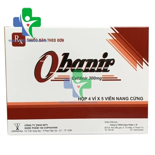 Obanir 300mg Armephaco - Điều trị các nhiễm khuẩn nhẹ đến vừa