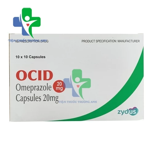 Ocid 20mg Zydus Cadila (viên) - Thuốc trị loét dạ dày, tá tràng